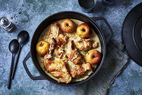 Lapin mijoté aux pommes et au cidre