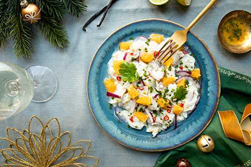 Ceviche d’églefin agrumes et vanille