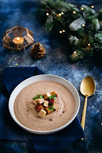 Velouté de châtaignes au foie gras et pain d’épice