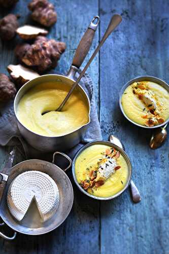 Velouté de topinambours au Brocciu