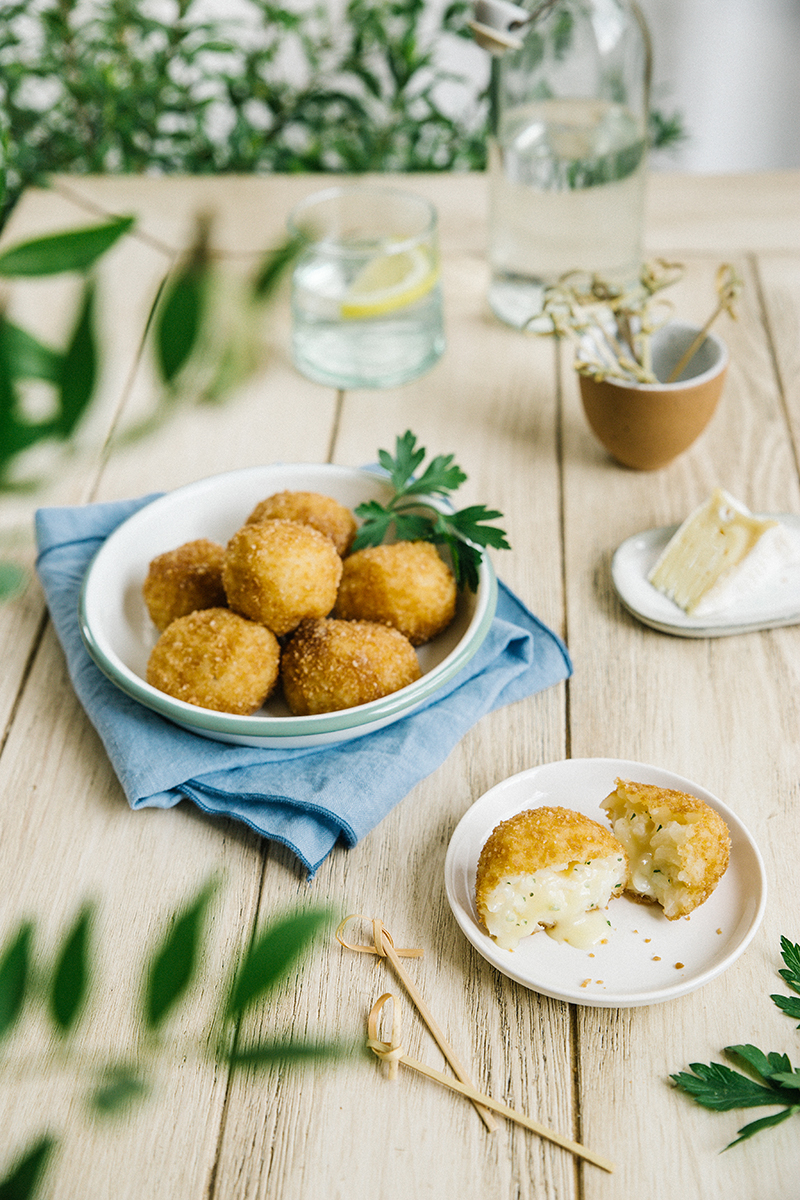 Mini arancini au Pont l’Évêque AOP Isigny Sainte-Mère