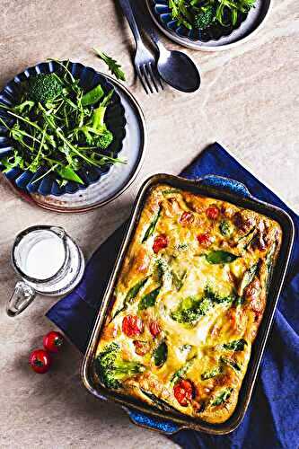 Omelette aux légumes au four