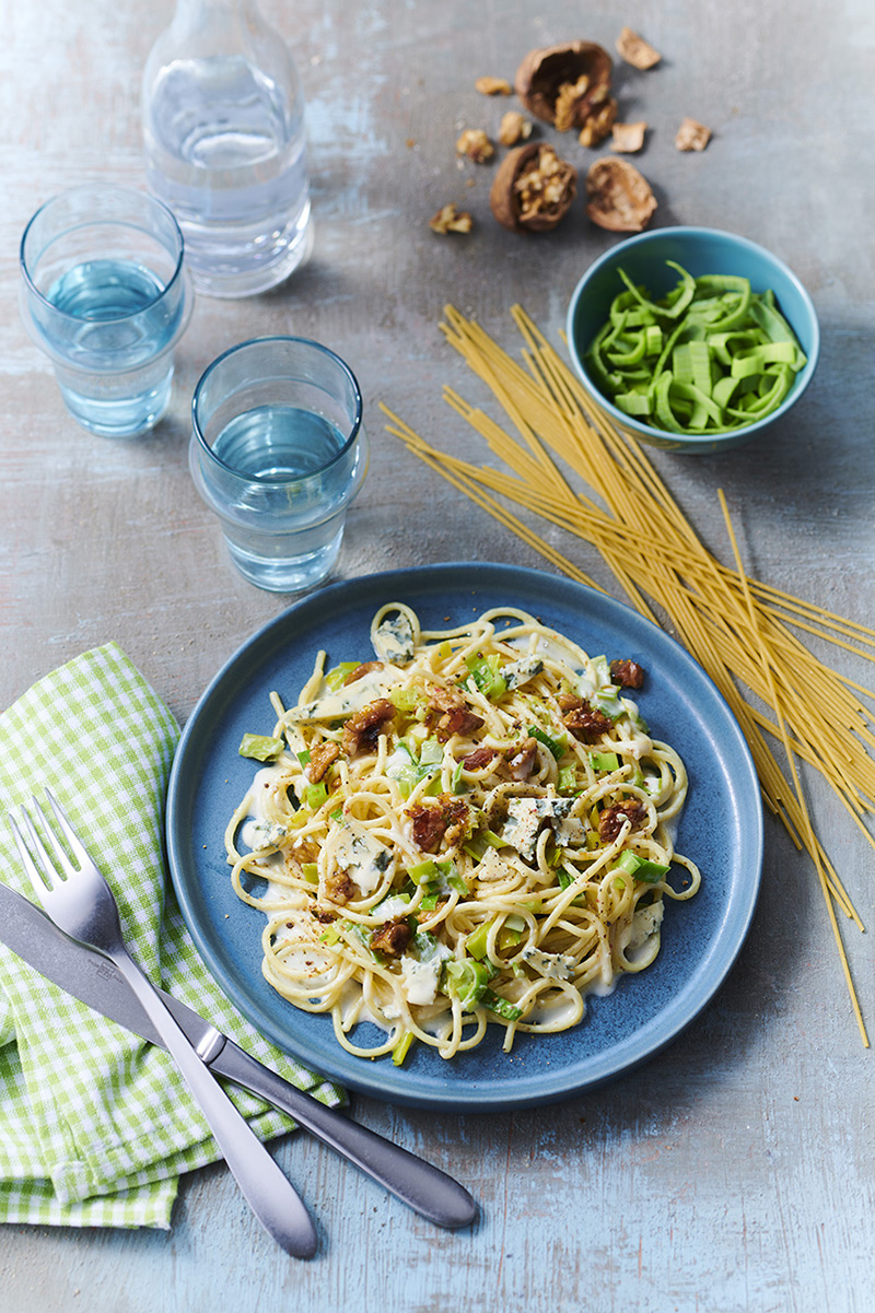 Spaghetti aux légumes et aux 2 fromages