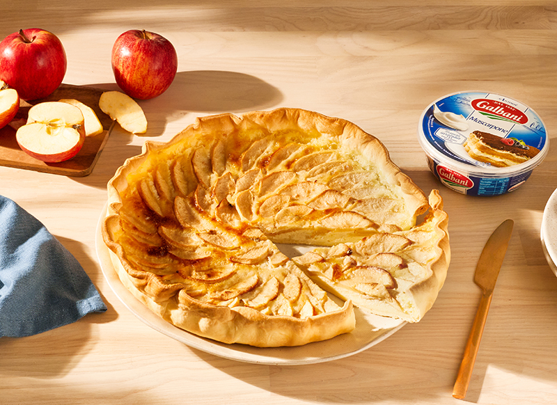 Tarte aux pommes au Mascarpone Galbani