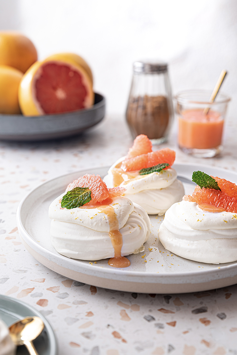 Mini pavlova au Pamplemousse de Floride