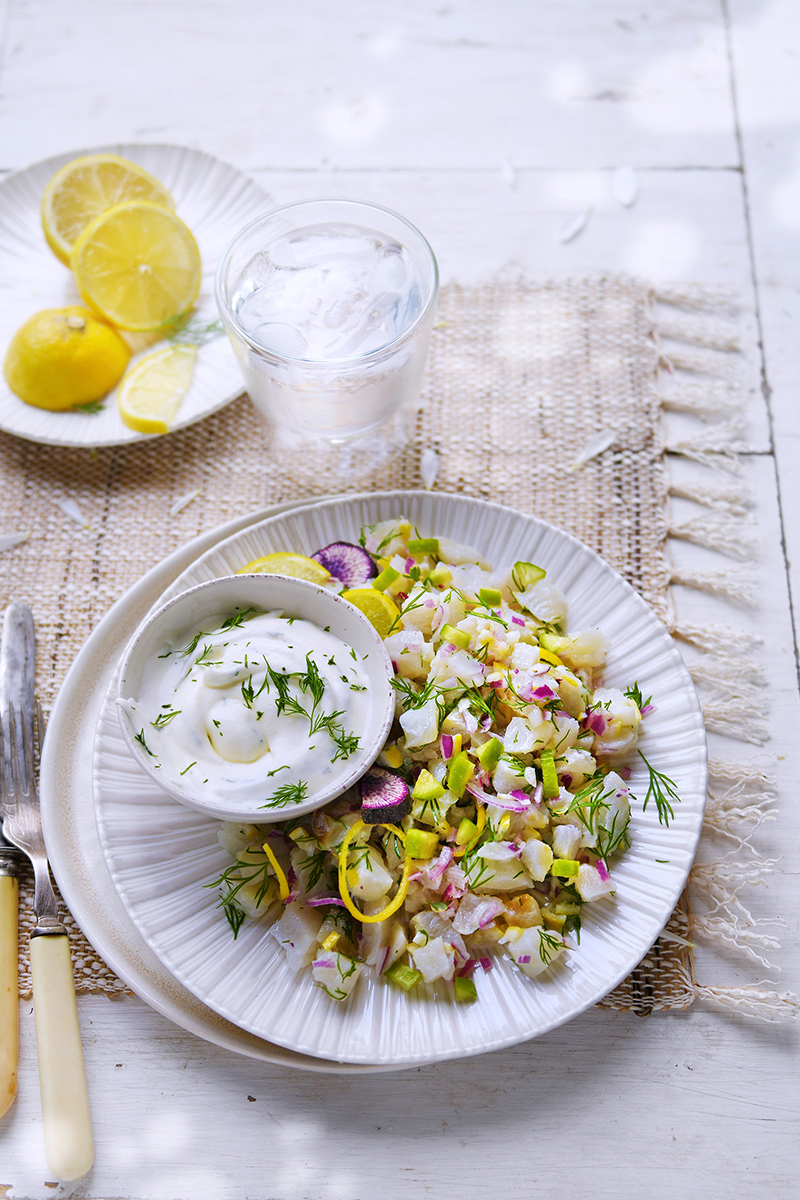 Tartare de daurade & chantilly à l’aneth