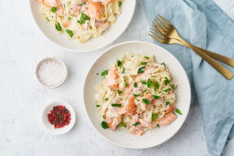 Tagliatelles au saumon