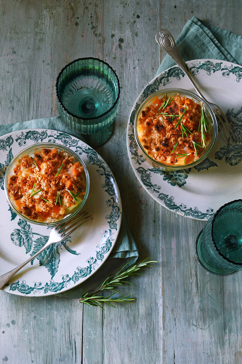 Crumble de légumes au fromage de chèvre