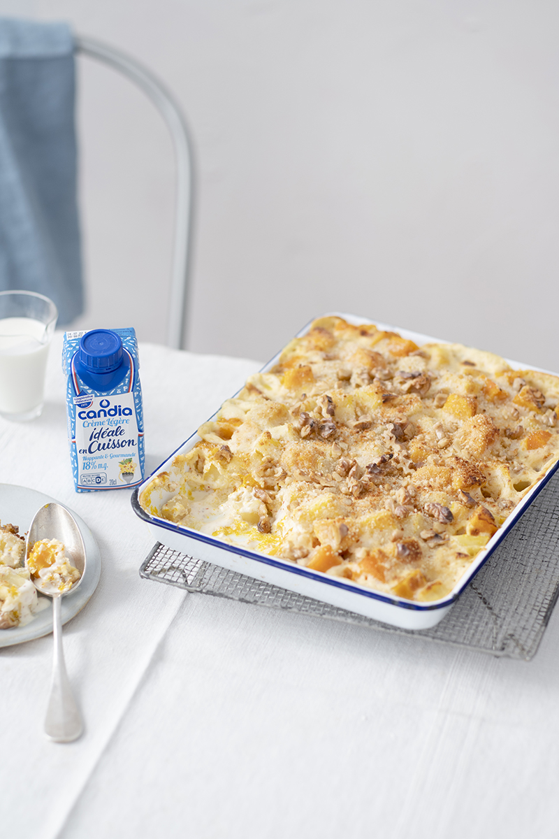 Gratin, crème infusée au pecorino, aux légumes d’automne