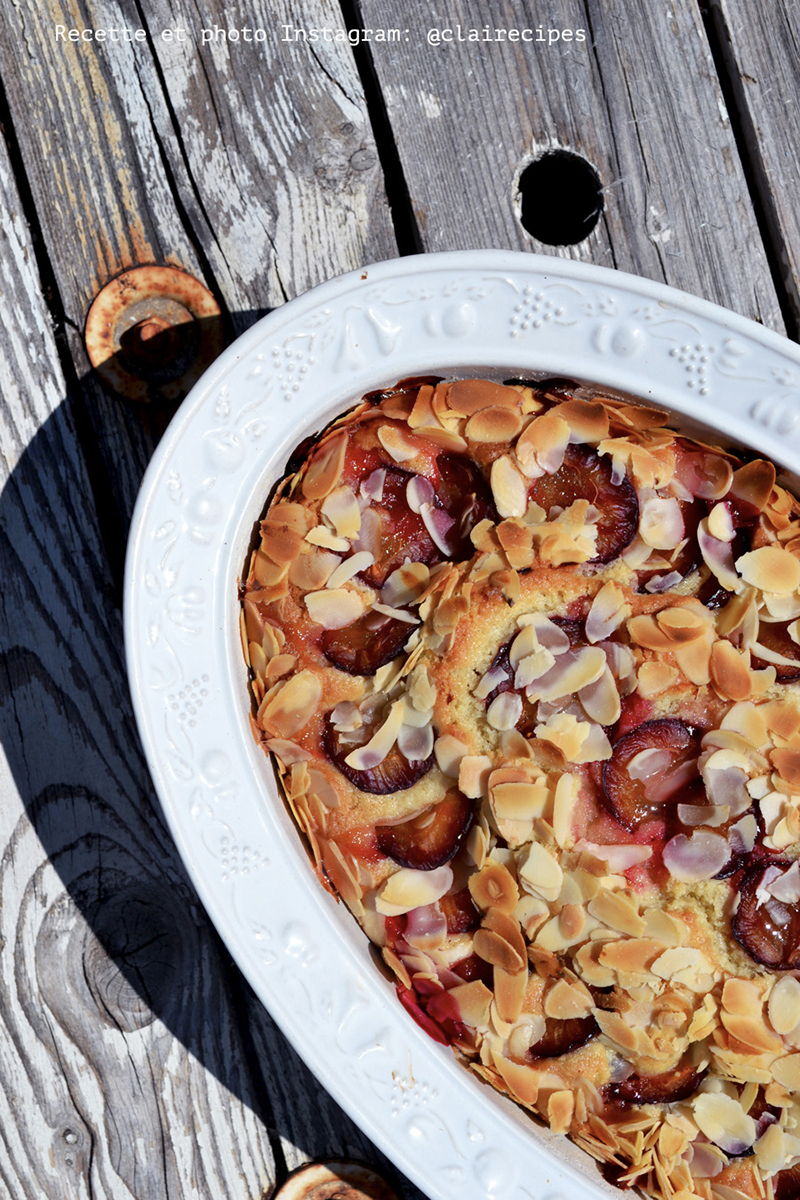 Moelleux aux amandes et aux prunes