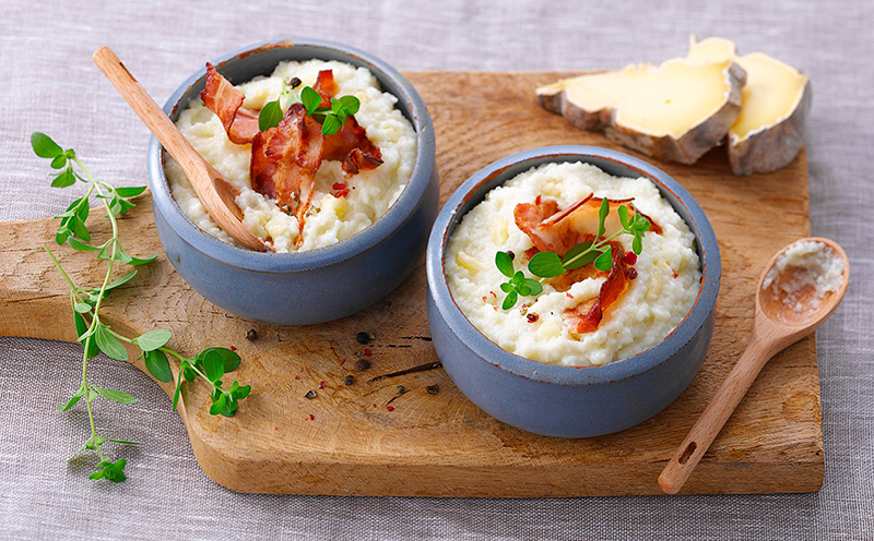 Risotto de Floraline® au Saint-Nectaire et lardons fumés