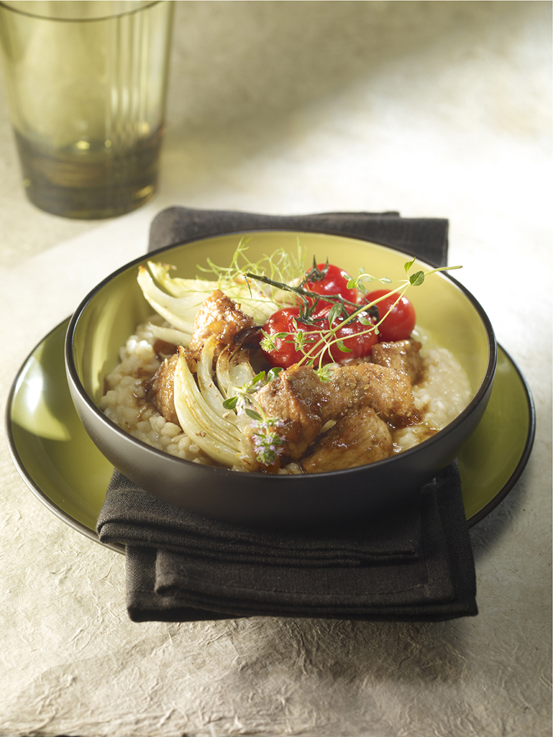 Sauté de veau en risotto