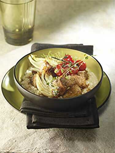 Sauté de veau en risotto