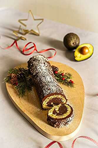 Bûche de Noël à l’avocat et au chocolat