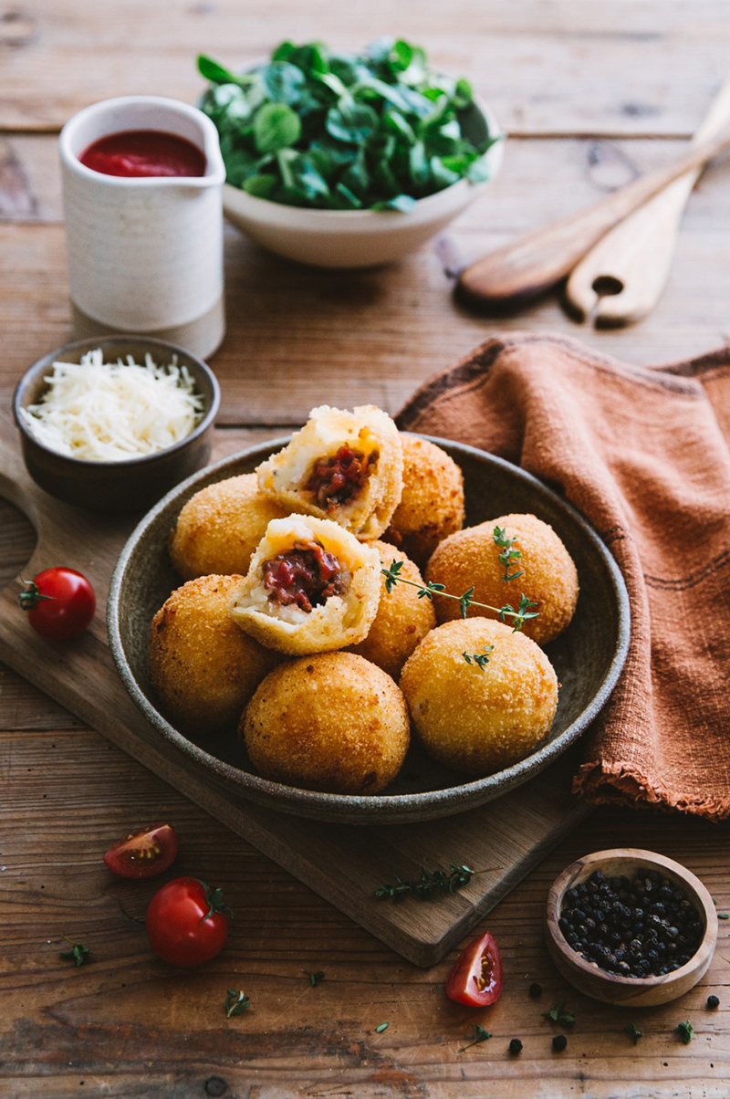 Croquettes de pommes de terre bœuf bolognaise