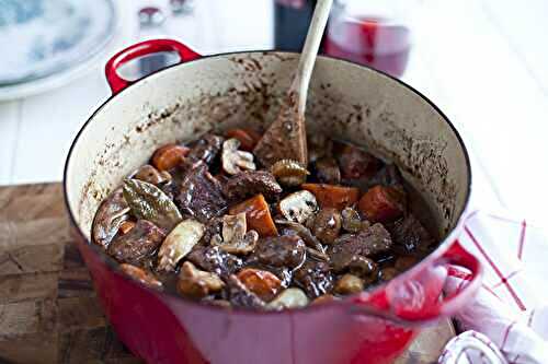 Bœuf Bourguignon à la pancetta et aux échalotes