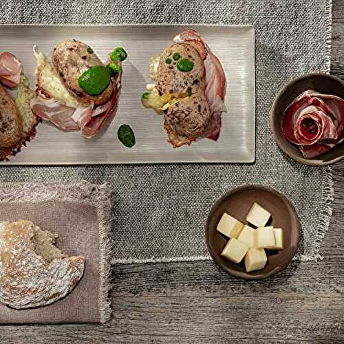 Pommes de terre farcies au Speck Alto Adige IGP et au Fromage Stelvio AOP