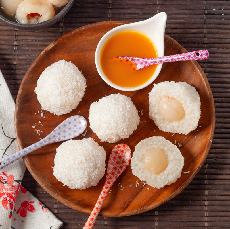 Boules coco-litchi aux Perles Japon Tipiak