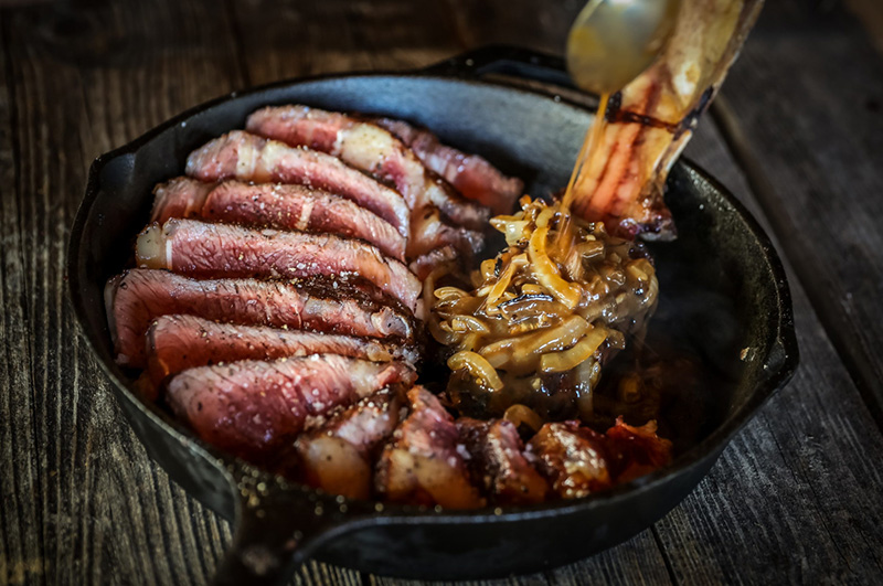 Côte de bœuf irlandais au whiskey