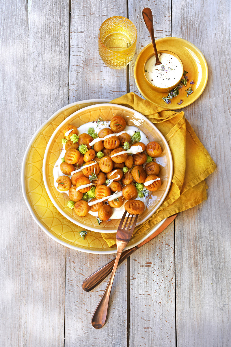 Gnocchis aux carottes et au Saint-Félicien