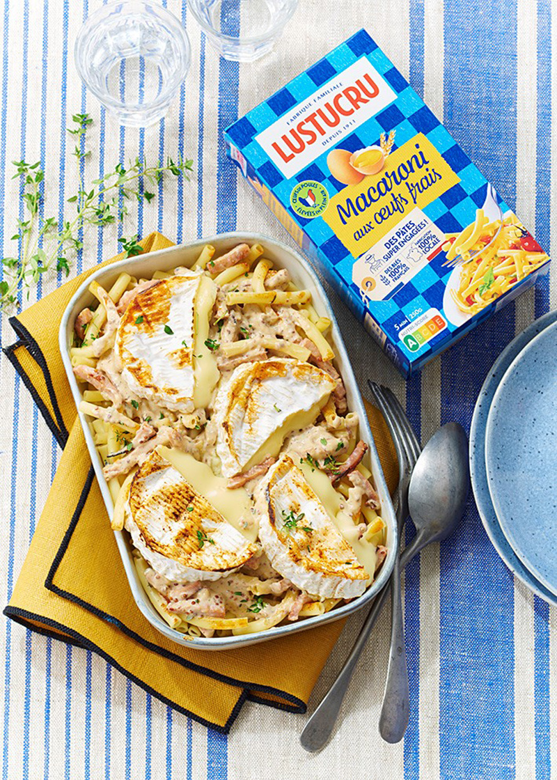 Gratin normand aux Macaroni de LUSTUCRU