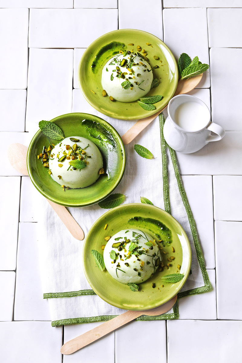 Panna cotta pistache