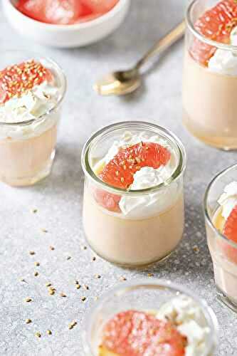 Posset au Pamplemousse de Floride chocolat blanc et sésame