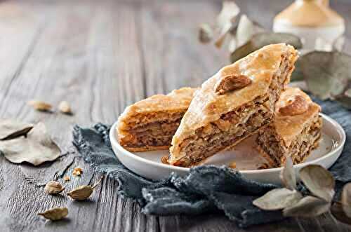 Baklava à la noix de cajou, noix et cardamome