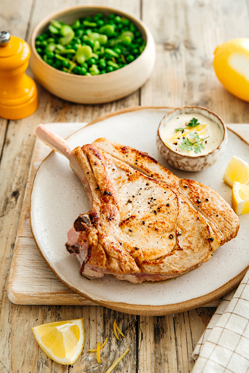 Côte de veau façon printemps