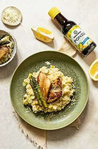 Risotto d’asperges et filets de tilapia au citron