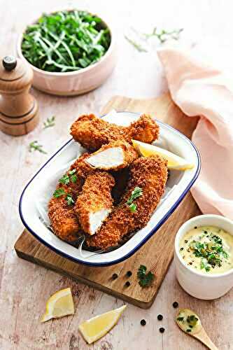 Filets de lapin croustillants, sauce tartare