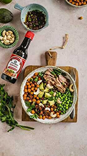 Bowl Teriyaki avec pois chiches caramélisés