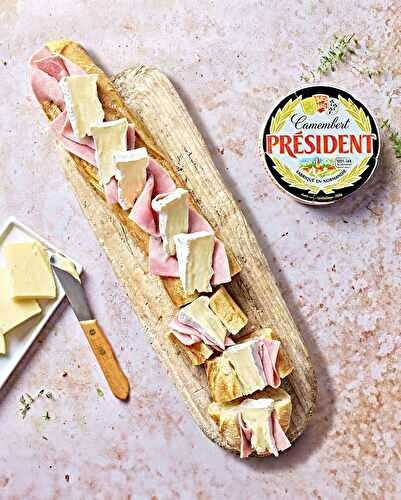 Baguette à partager au camembert façon parisienne