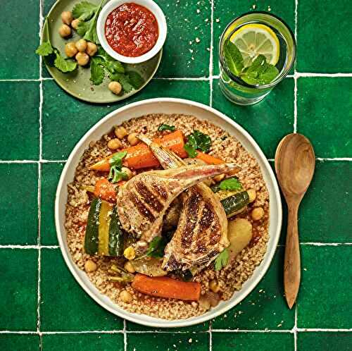 Couscous rapide aux côtelettes d’agneau