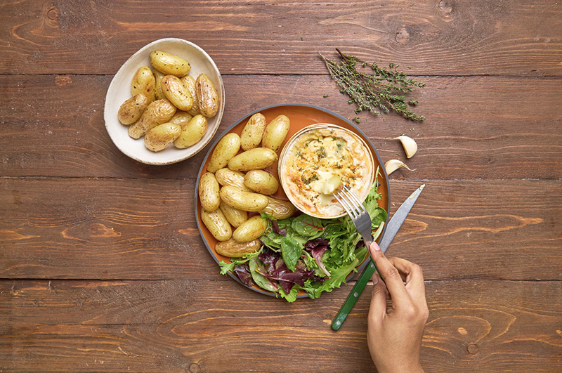 Mont d’Or & pommes de terre rôtis au air-fryer
