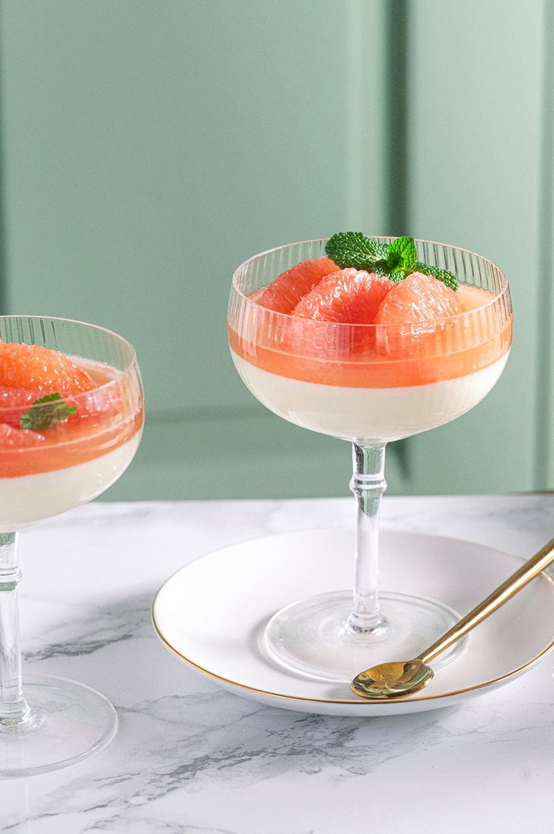 Panna cotta au Pamplemousse de Floride