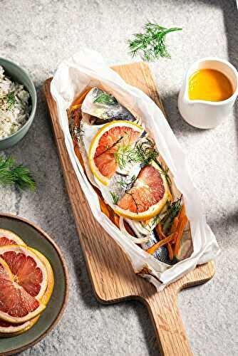 Dorade en papillote au Pamplemousse rose de Floride