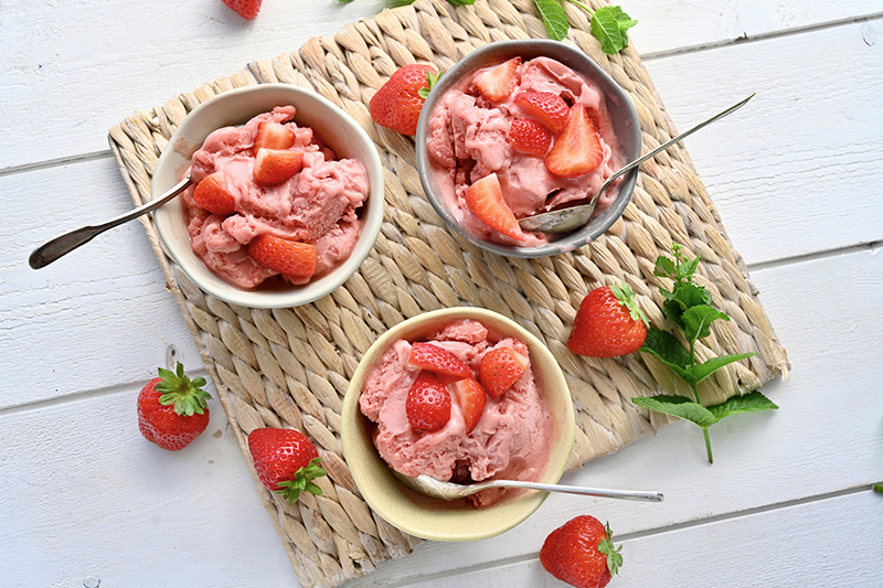 La glace aux fraises