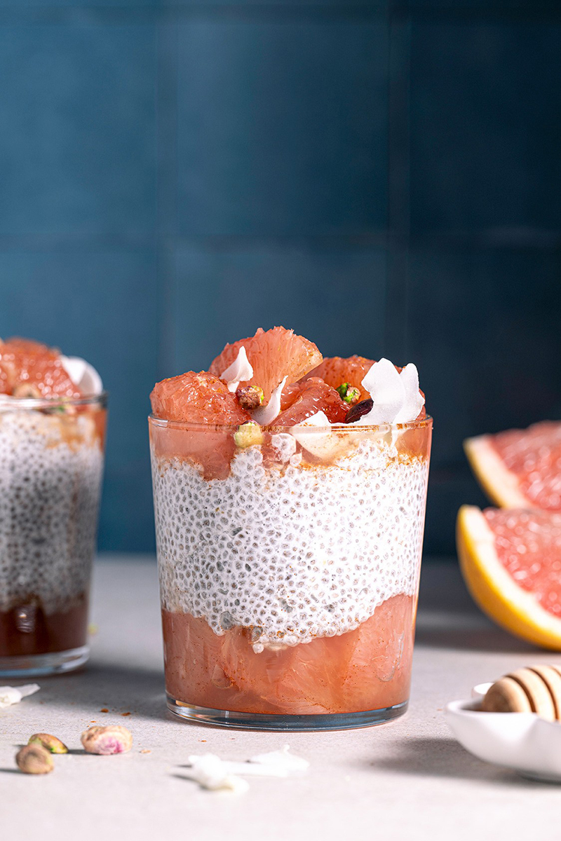 Pudding de chia au Pamplemousse de Floride