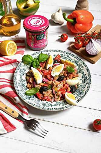 Salade niçoise revisitée aux cocos aux tomates confites