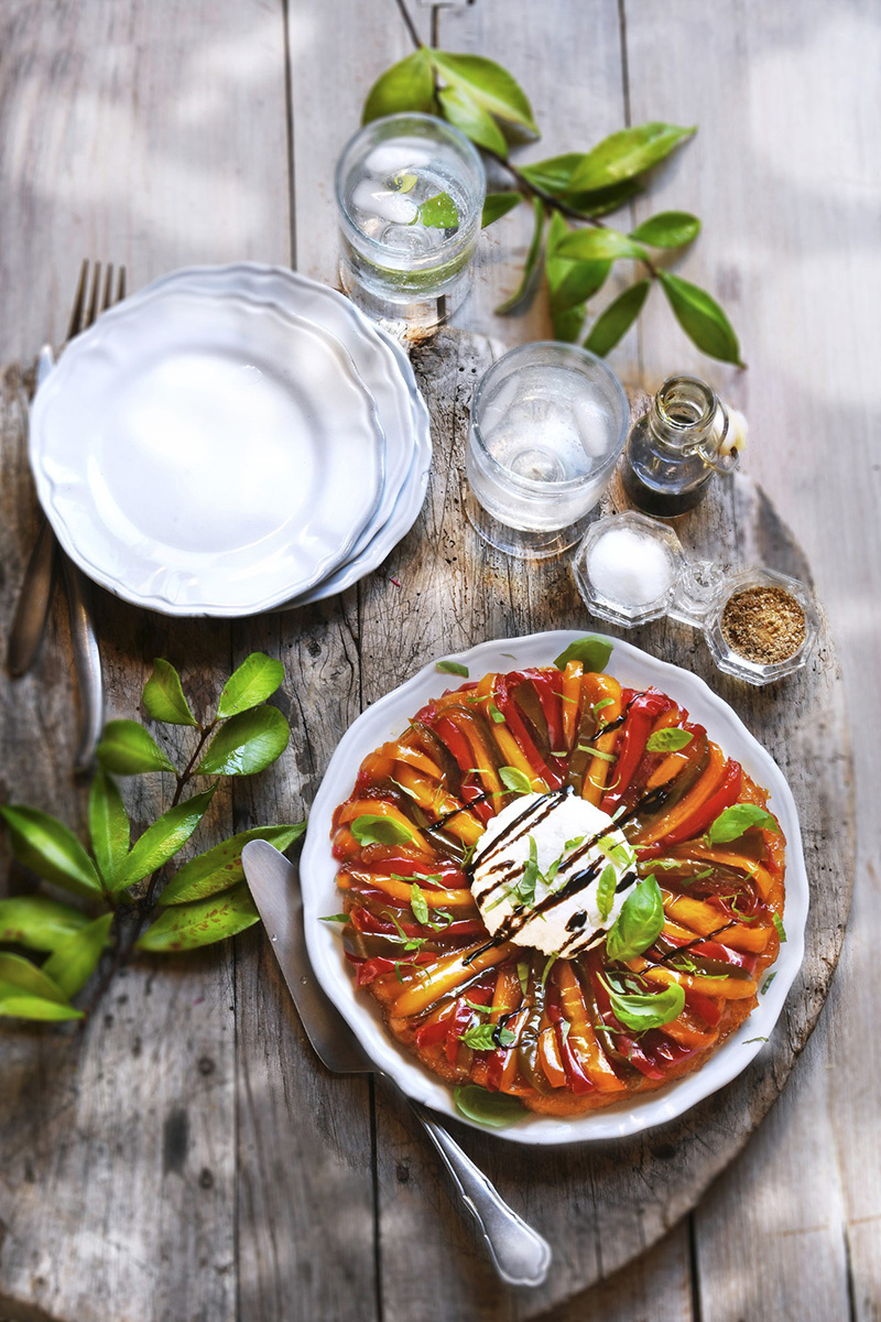 Tarte tatin de poivrons et brousse