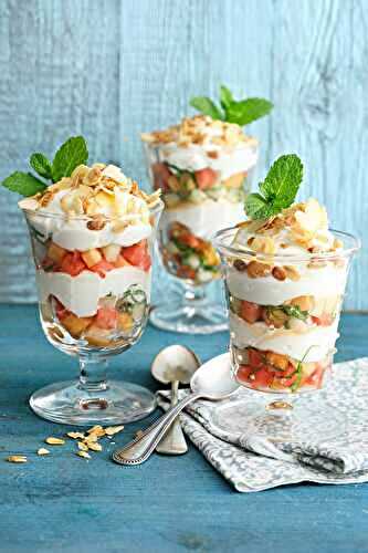 Coupe de melon à la menthe
