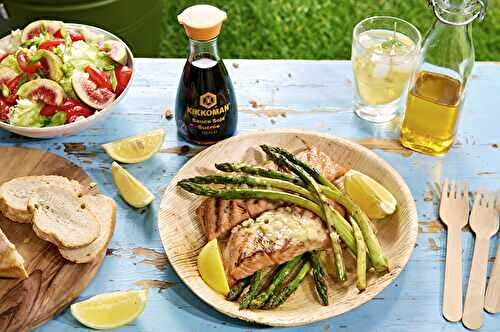 Saumon grillé et sauce au beurre blanc