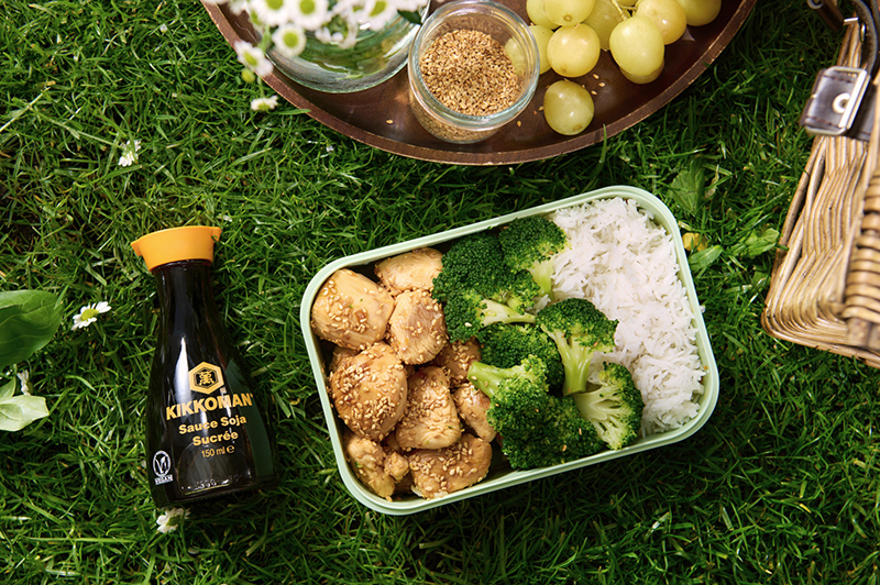 Bento box de poulet Teriyaki et légumes