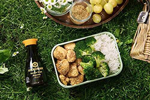 Bento box de poulet Teriyaki et légumes