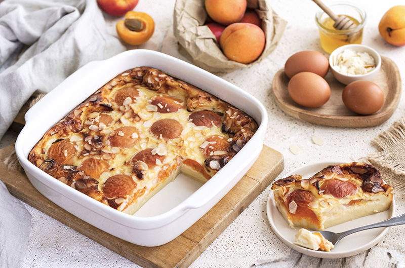 Clafoutis aux abricots et amandes
