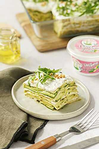 Lasagnes de courgettes au pesto et Petit Billy