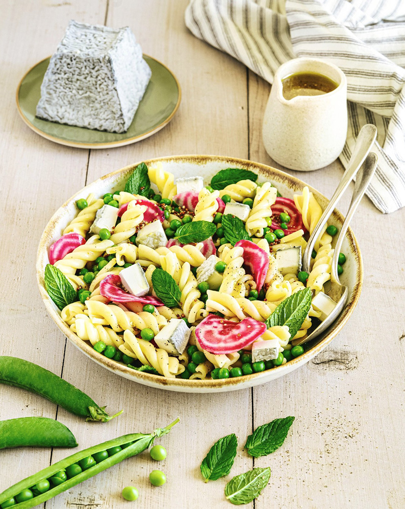 Salade de pâtes aux petits pois et Vanlençay AOP