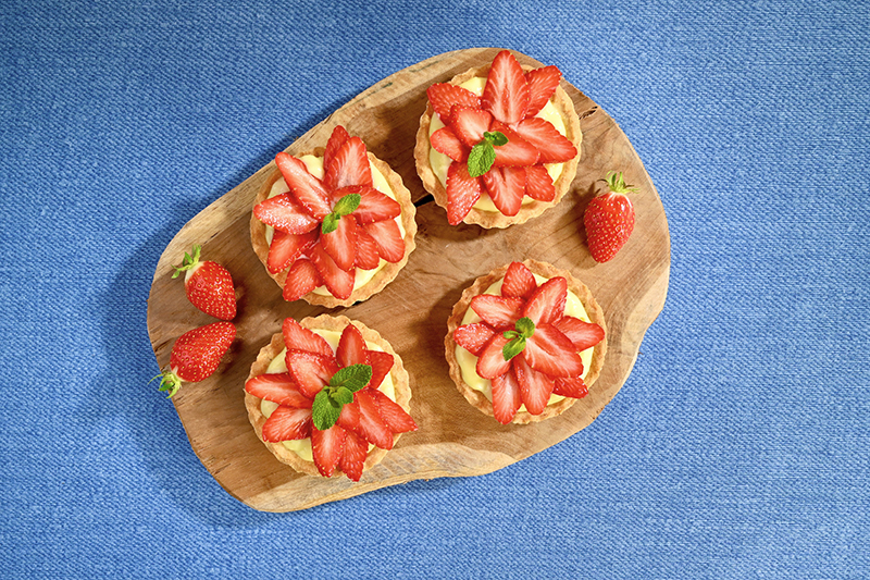 Tartelette aux fraises et crème pâtissière