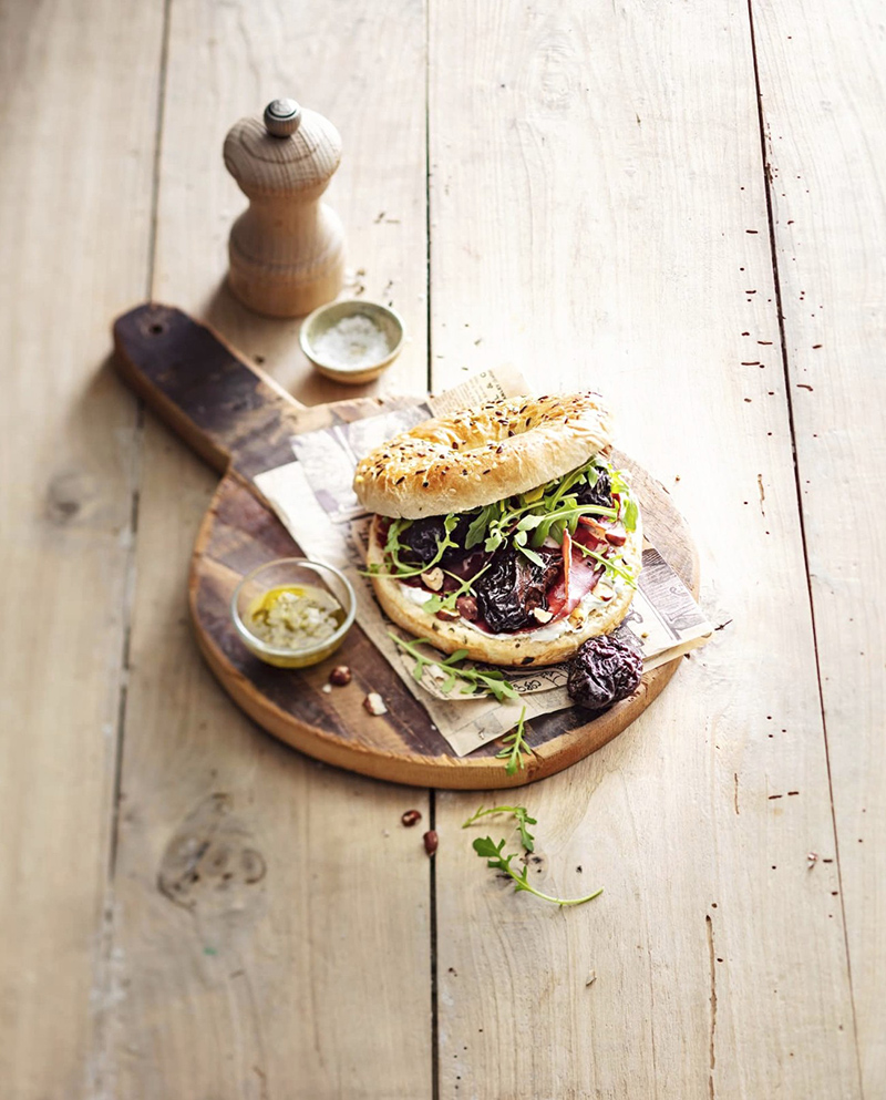Bagels au bœuf séché et Pruneaux d’Agen IGP